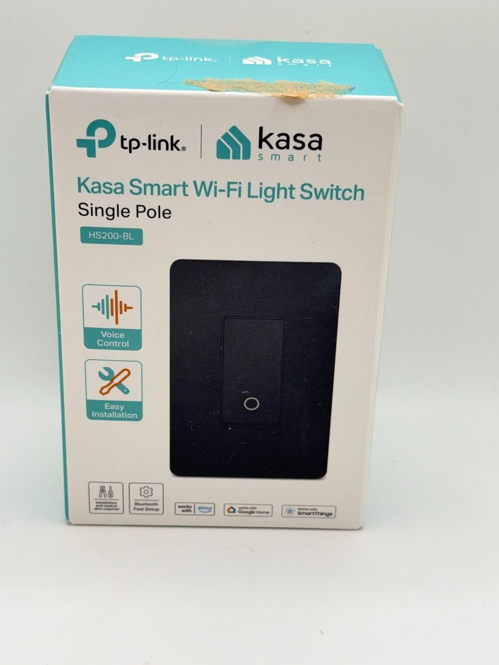 TP-Link Kasa Smart Wi-Fi Light Switch Single Pole HS200-BL